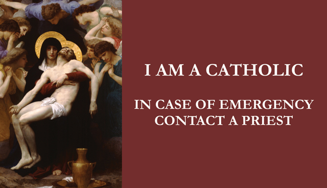 In Case of Emergency Prayer Card